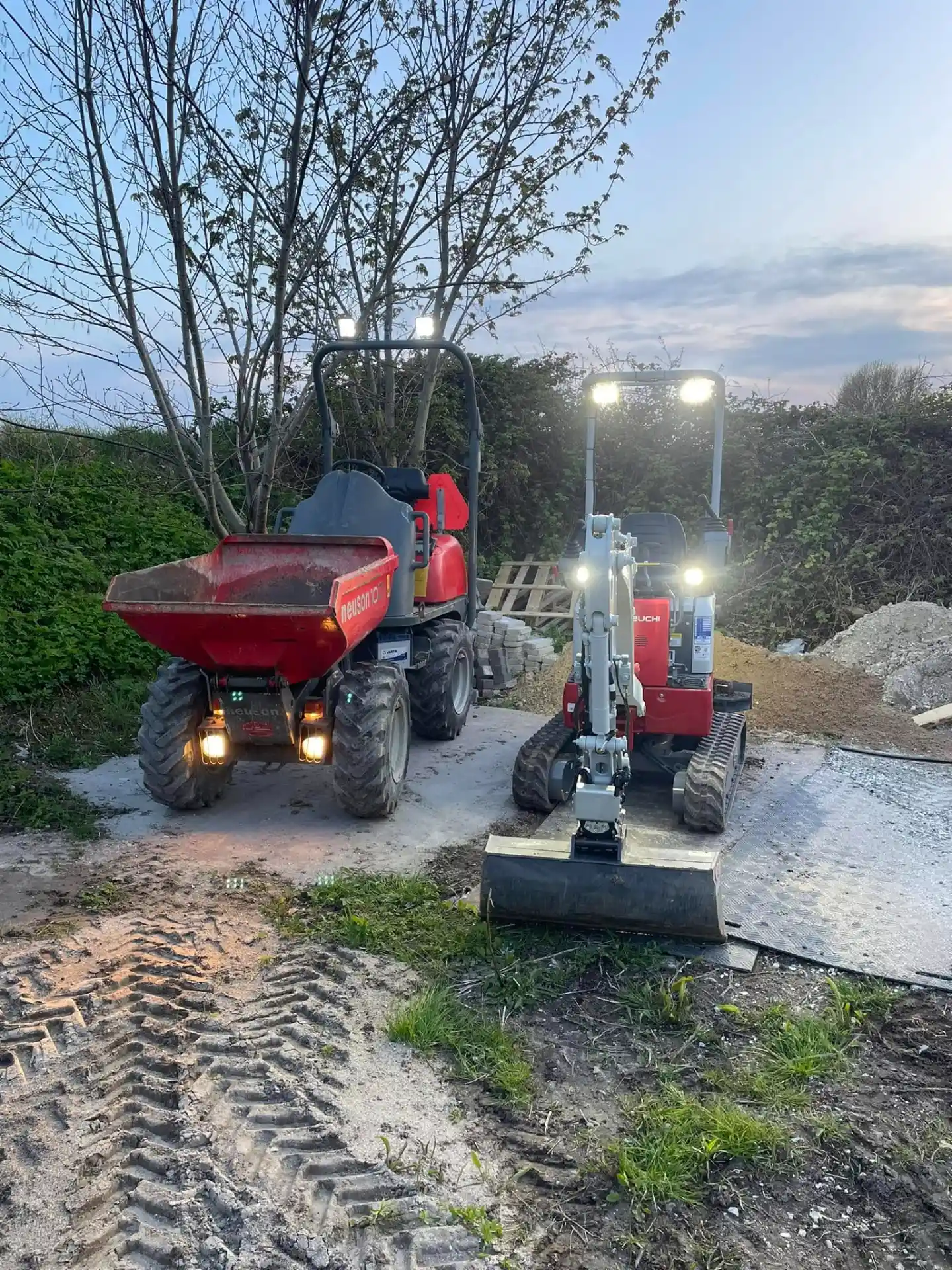 udgravning til fundament